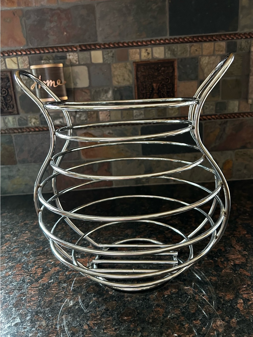 Chrome Wire Fruit Basket Bowl - Stylish Kitchen Storage